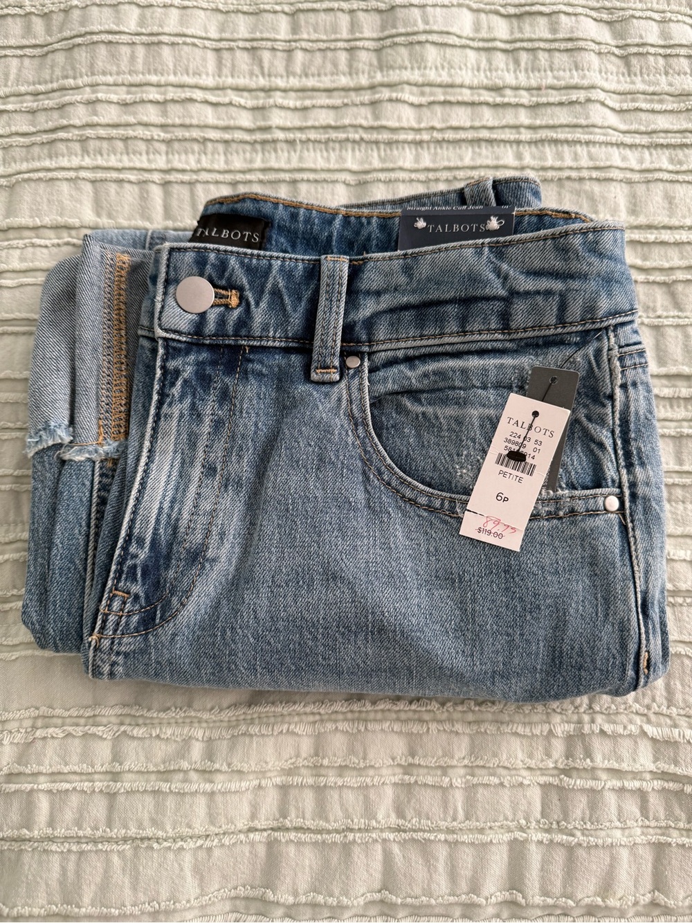 Talbots Petite Light Blue Straight-Leg Jeans